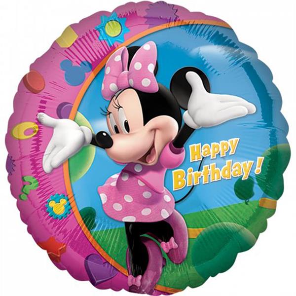 Balão Minnie Happy Birthday Foil, 43 cm