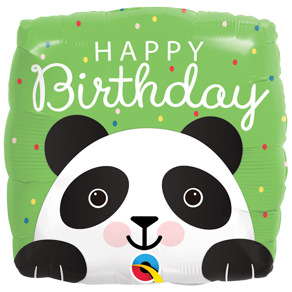 Balão Panda Aniversário Foil, 46 cm