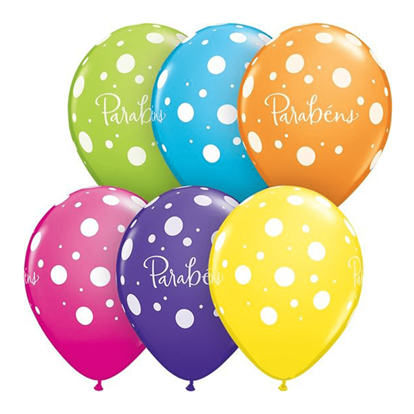 Balão Parabéns Colorido , unid