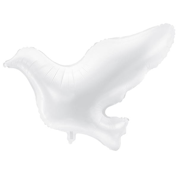 Balão Pomba Branca Foil, 77 x 66 cm