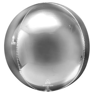Balão Prateado Orbz, 53 cm