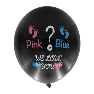 Balão Preto Baby Shower, 45 cm