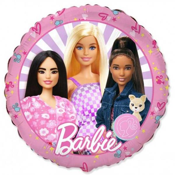 Balão Redondo Barbie Foil, 45 cm
