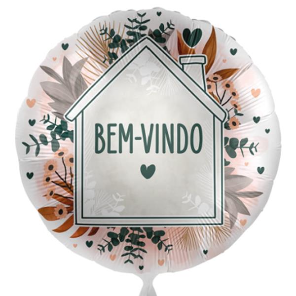Balão Redondo Bem-Vindo Foil, 43 cm