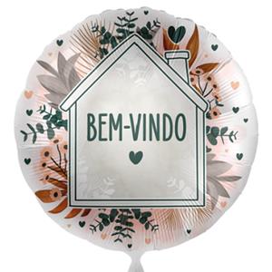 Balão Redondo Bem-Vindo Foil, 43 cm