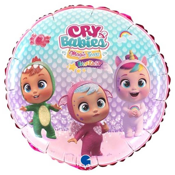 Balão Redondo Cry Babies Magic Tears Foil, 46 cm