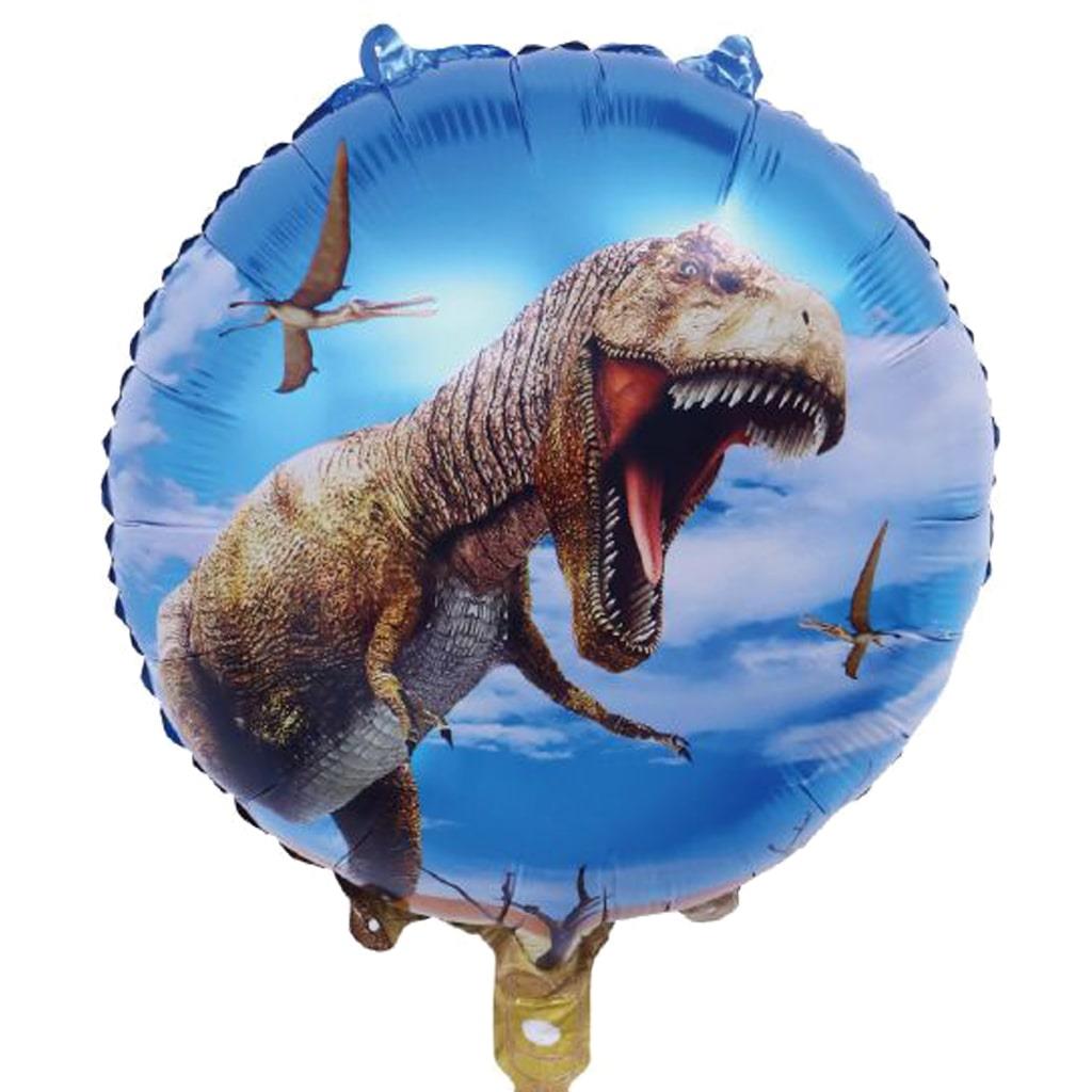 Balão Redondo Dinossauro T-Rex Foil, 45 cm