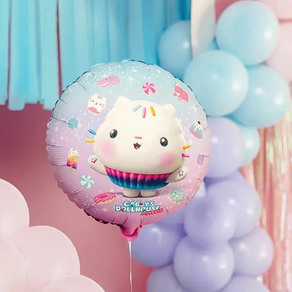 Balão Redondo Pandinha o Amigo da Gabby Foil, 35 cm