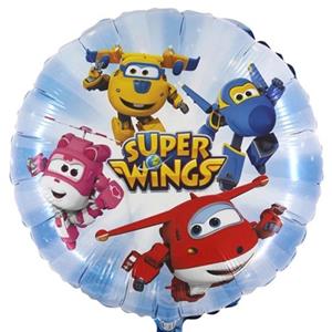 Balão Redondo Super Wings Foil, 46 cm