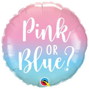 Balão Revelação Pink or Blue Foil, 46 cm