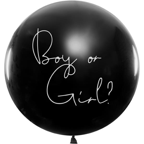 Balão Revelação Preto Girl, 1 mt
