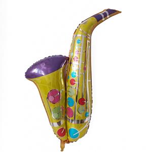 Balão Saxofone Colorido SuperShape Foil, 1,15 mt