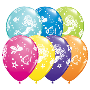 Balão Sereia do Mar Látex, 30 cm