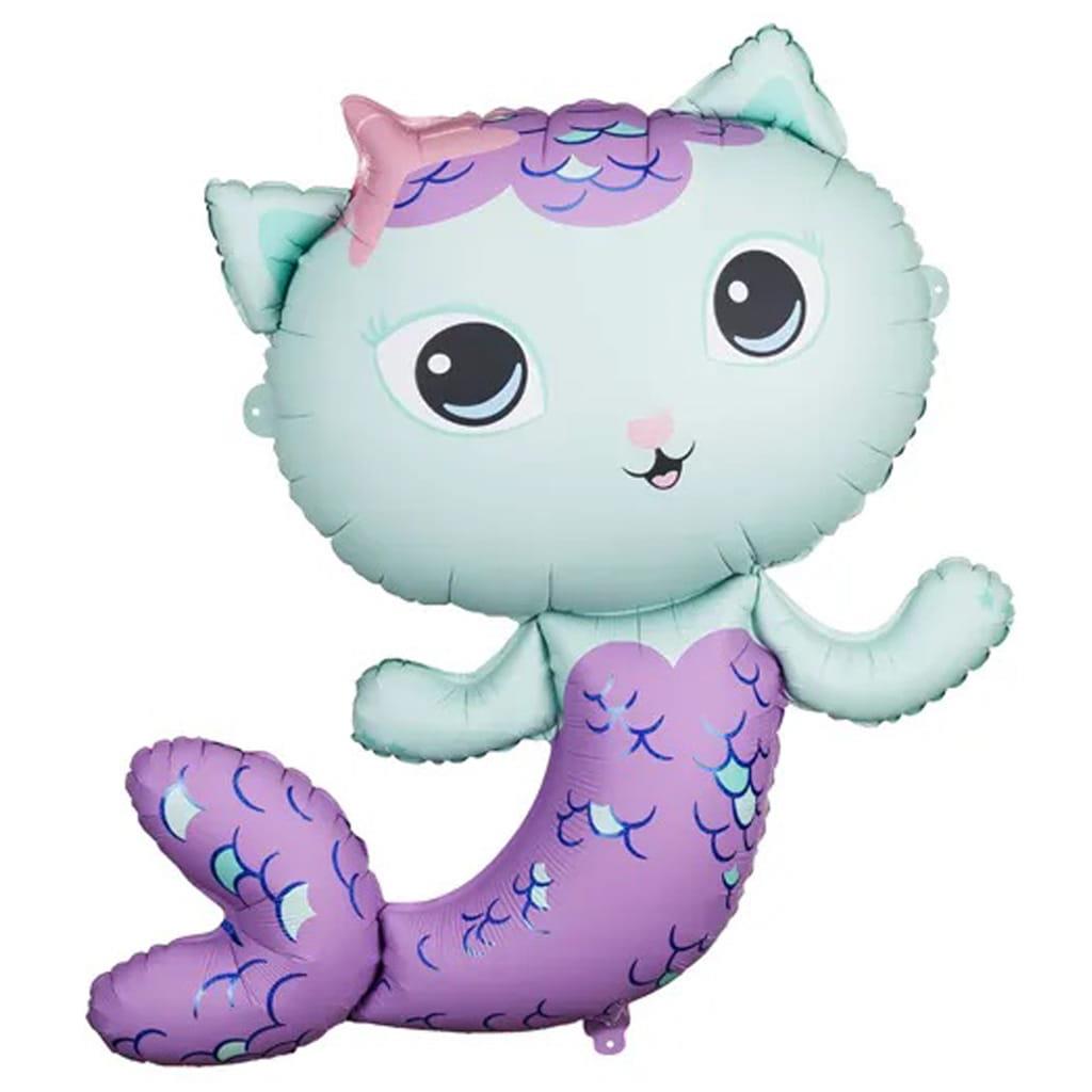 Balão Sereia Gata a Amiga da Gabby Foil, 82 cm