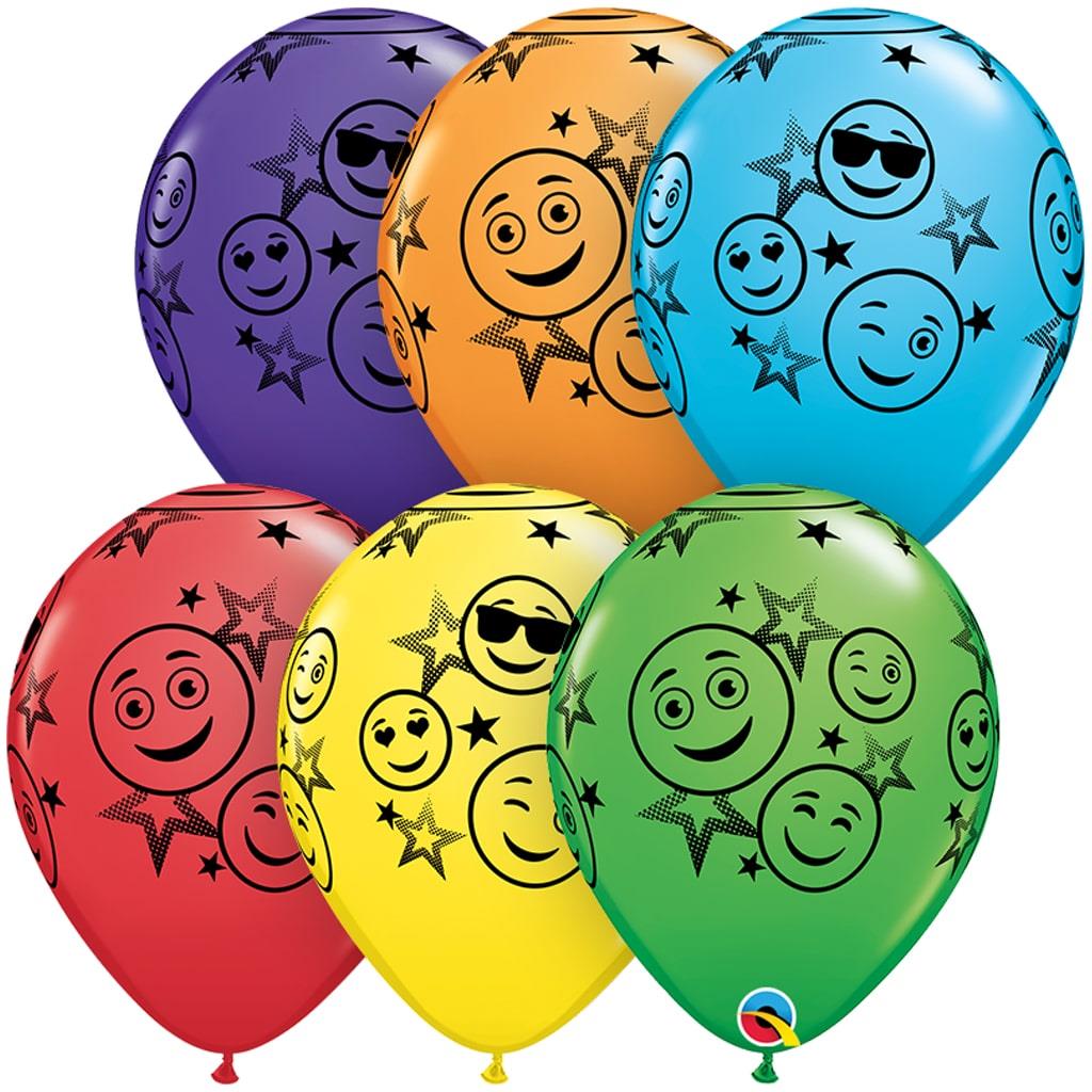Balões Smile Colorido, 5 Unid