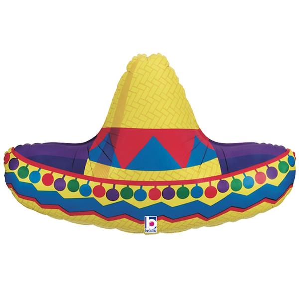 Balão Sombrero Super Shape Foil, 86 cm