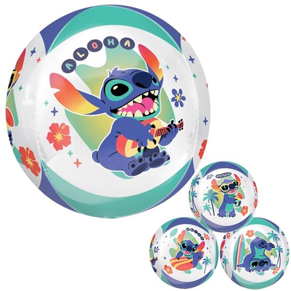 Balão Stitch Aloha Orbz, 38 cm