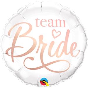 Balão Team Bride Branco Foil, 46 cm
