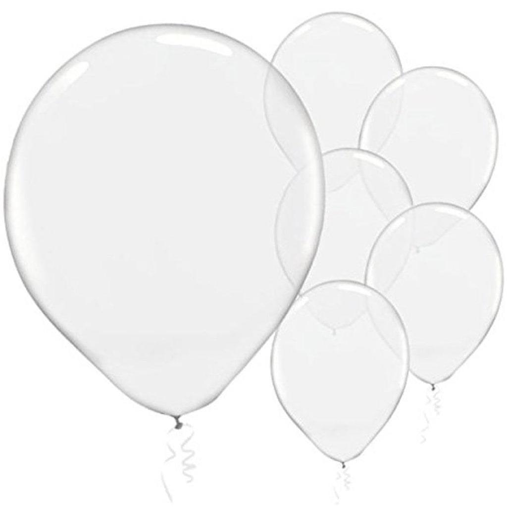 Balões Transparente Látex 30 cm, 50 Unid
