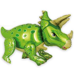 Balão Triceratops Verde Foil, 90 cm