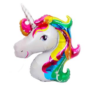 Balão Unicórnio Colorido, 46 Cm
