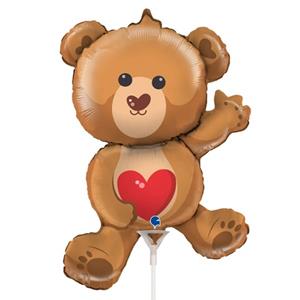 Balão Urso de Peluche Fofo Mini Shape Foil, 35 cm Balão Urso de Peluche Fofo Mini Shape Foil, 35 cm