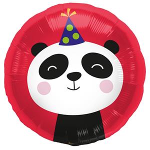 Balão Vermelho Panda Foil, 45 cm