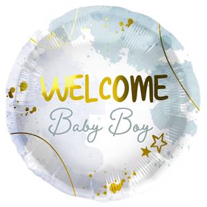 Balão Welcome Baby Boy Foil, 45 cm