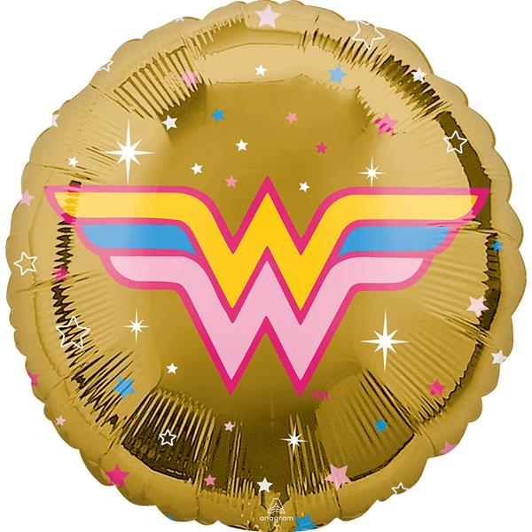 Balão Wonder Woman Dourado Foil, 43 cm