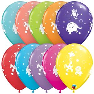 Balões Animais da Selva Multicolor Látex, 6 unid.