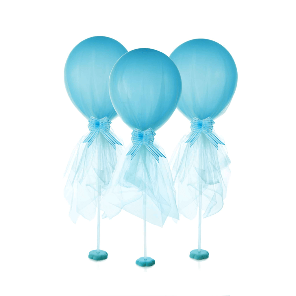 Balões Azuis em Látex com Tule, 2 unid.