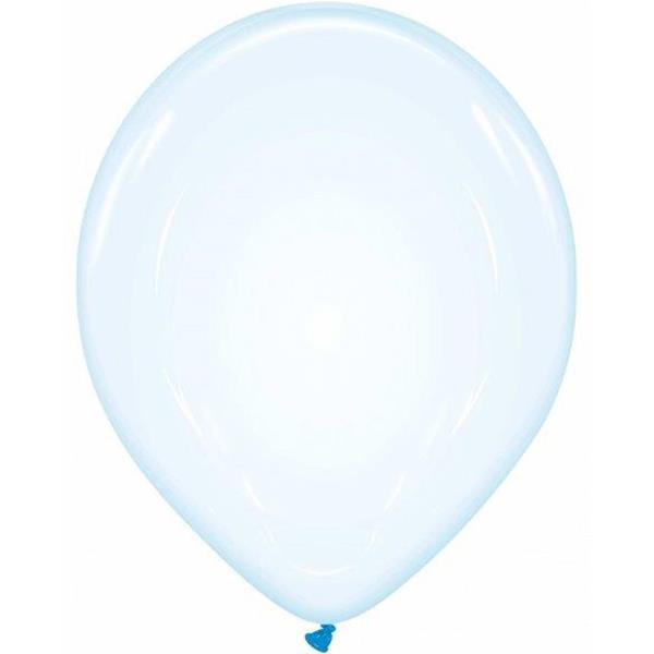 Balões Azul Crystal Latex, 32 cm, 6 unid.