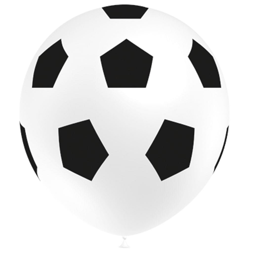 Balões Bola de Futebol Branco Látex, 8 unid.