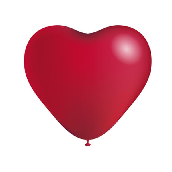 Balões Corações Vermelhos Látex, 16 cm, 100 unid.