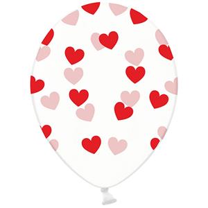 Balões Corações Vermelhos, Latex, 30 Cm