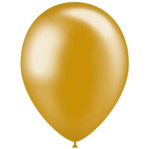 Balões Dourado Metalizado Látex, 30 cm, 100 unid.
