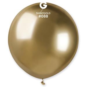 Balões Dourado Cromado Látex, 48 cm, 25 unid.