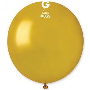 Balões Dourado Metalizado Látex, 48 cm, 50 unid.