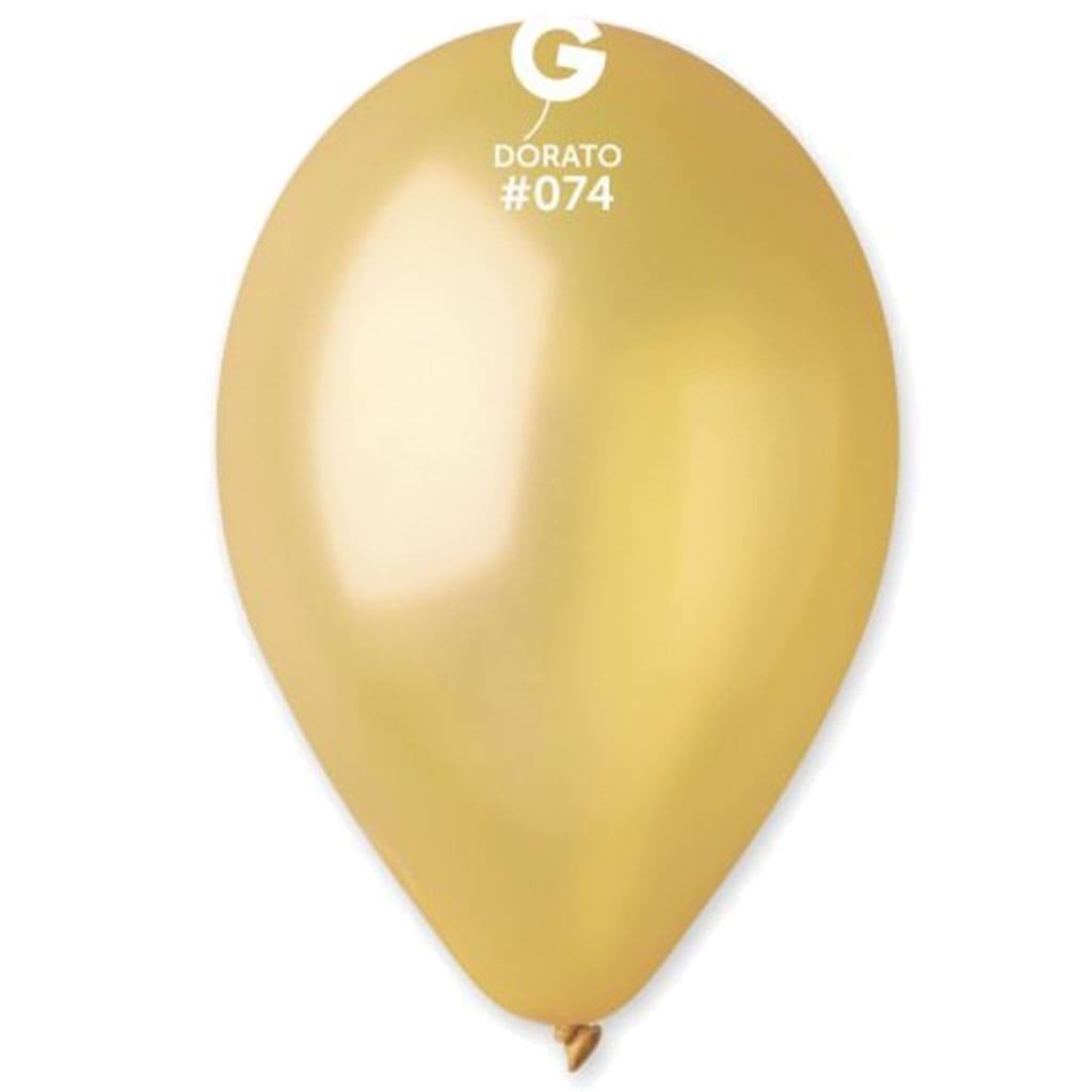 Balões Dourados Látex, 30 cm, 100 unid.