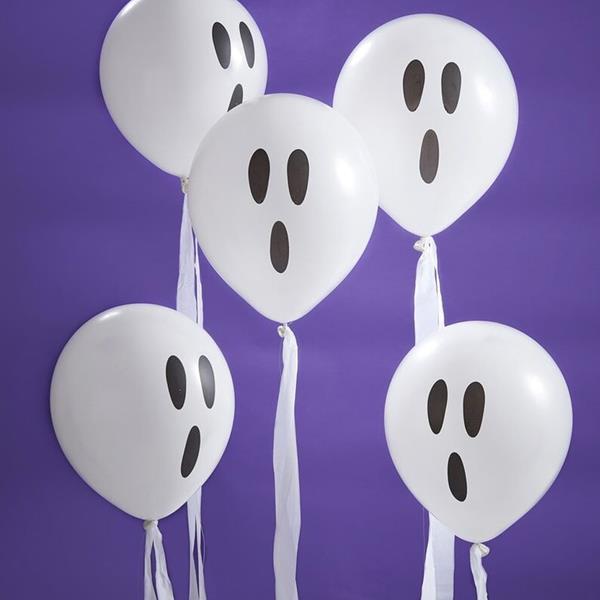 Balões Fantasmas Halloween Látex, 10 unid.