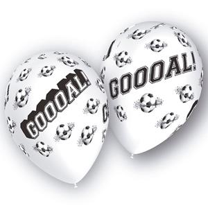 Balões Futebol Goooal Látex, 30 cm, 8 unid.