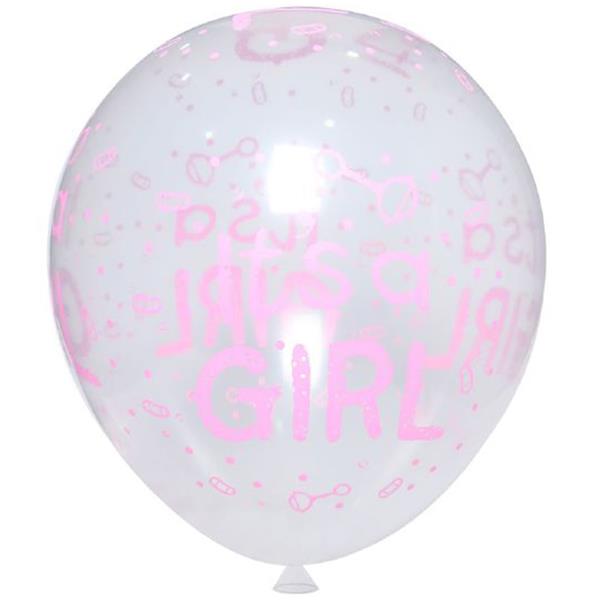 Balões Its a Girl Látex, 5 unid.