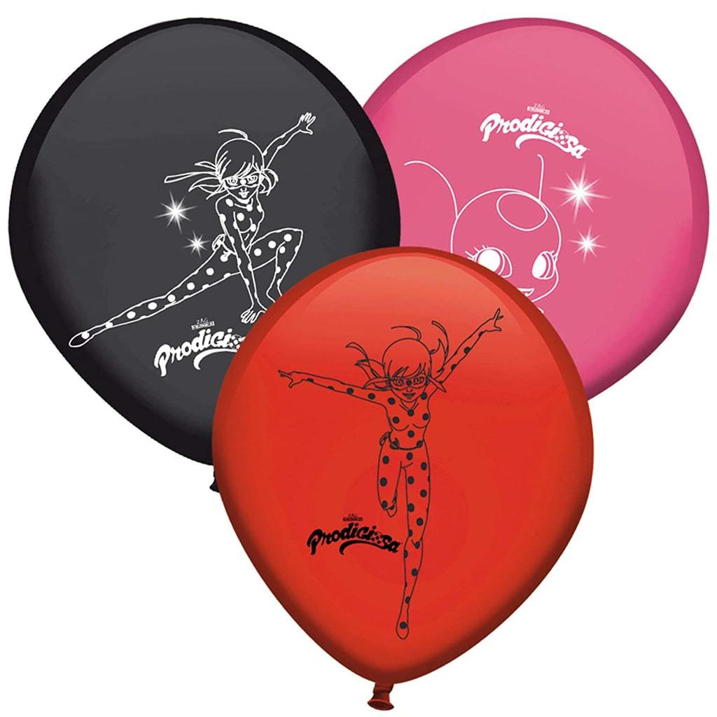 Balões LadyBug Látex, 8 unid.