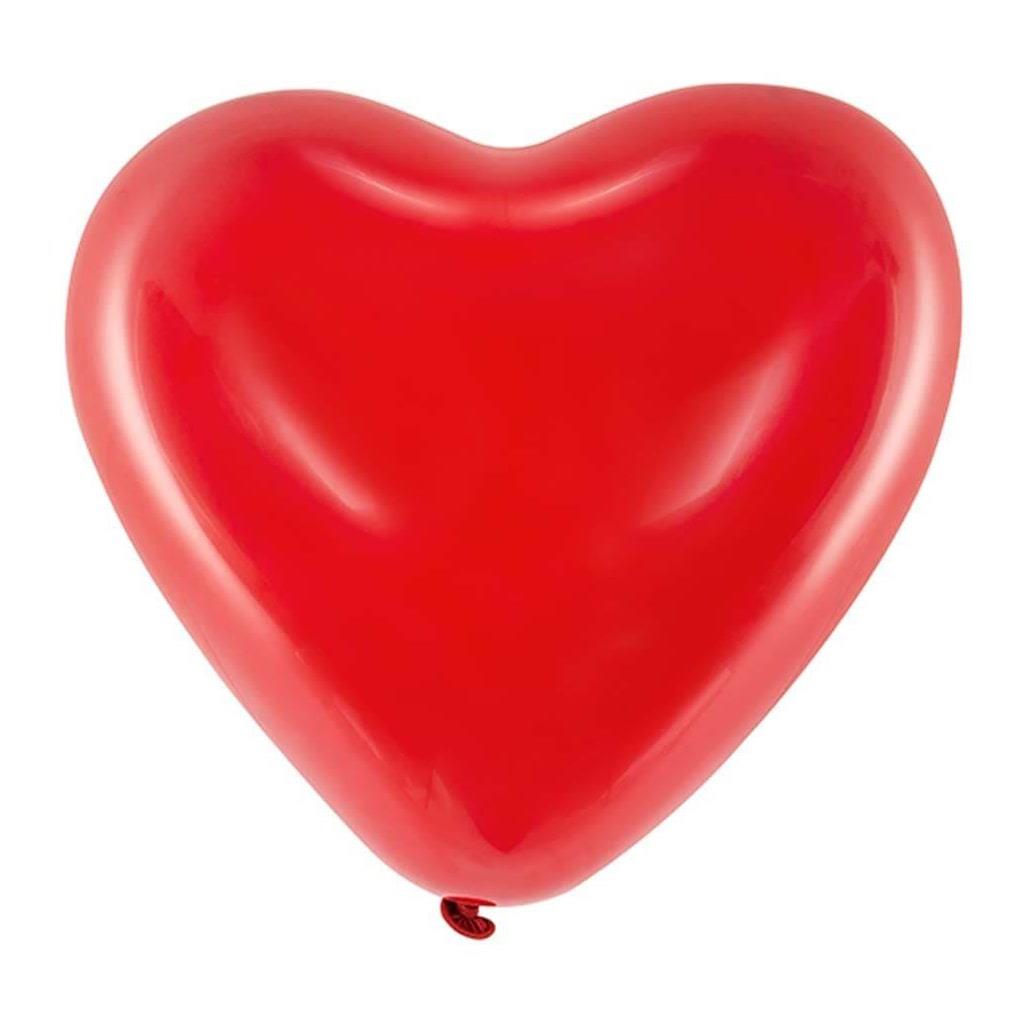 Balões Latex Coração Vermelho, 6 unid.
