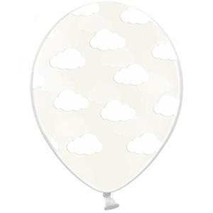 Balões Latex Nuvens Transparente, 6 Unid.