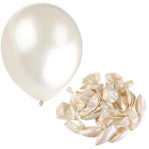 Balões Branco Pérola Latéx, 50 unid