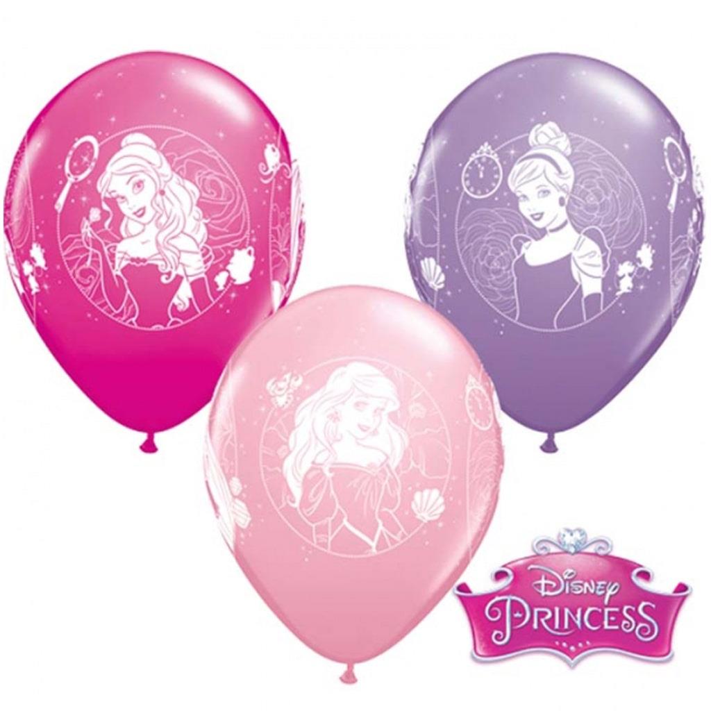 Balões Latex Princesas, 6 unid.