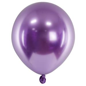Balão Látex Roxo Cromado, 12 cm