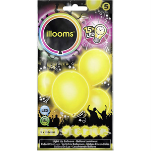 Balões Led Amarelo 5 un