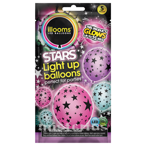Balões Led Estrelas 5 un